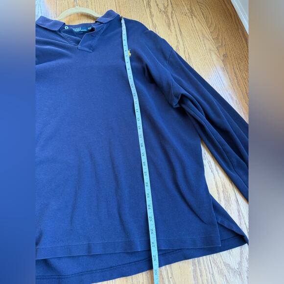 Polo Ralph Lauren Men's Longsleeve Polo Navy Blue Size XXL Classic Layer Fall - Picture 8 of 8